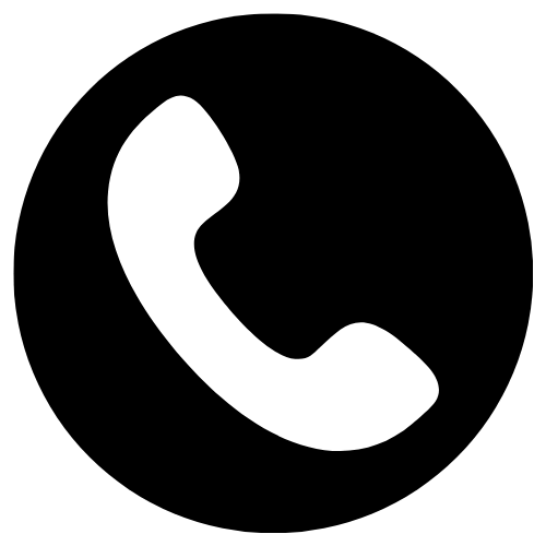 Phone logo on transparent background, black and white